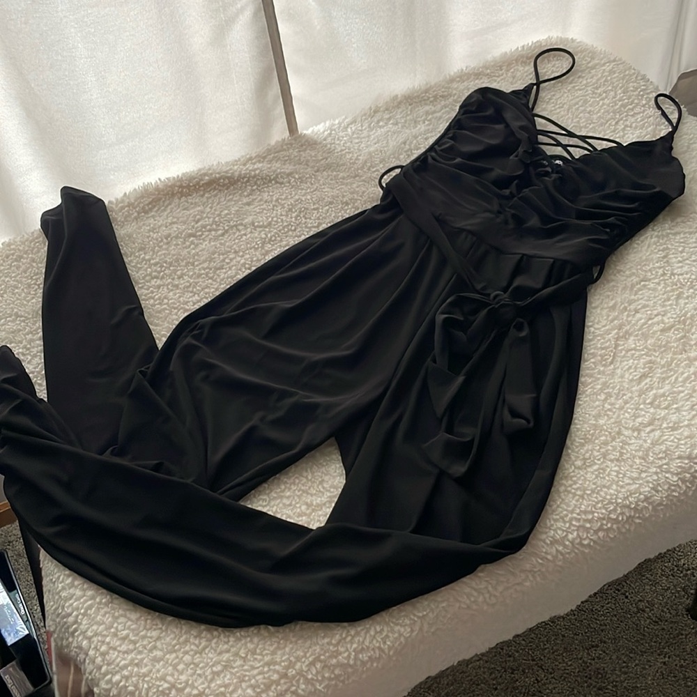 Straight Leg Jumpsuit Slinky Sexy Going Out